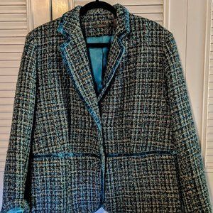 Liz Claiborne Woven 2-button Lined Blazer 16W